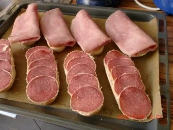 Snack: Zweierlei Baguette-Brötchen,überbacken! - Rezept - Bild Nr. 4