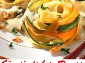 Nudel-Nester mit Wallnuss-Käse-Soße - Rezept - Bild Nr. 2