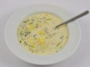 Käse-Lauchsuppe mit Hackfleisch - Rezept