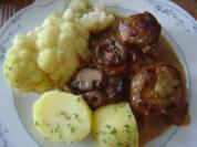 Förster-Medallions überbacken mit braunen Champignons - Rezept