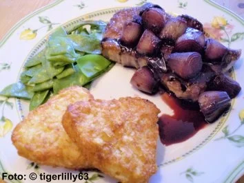 Rezept: Rinderlendensteak mit Rotweinschalotten Rinderlendensteak mit Rotweinschalotten - Rezept