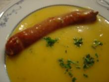 Pürierte Gemüsesuppe mit Mettendchen - Rezept