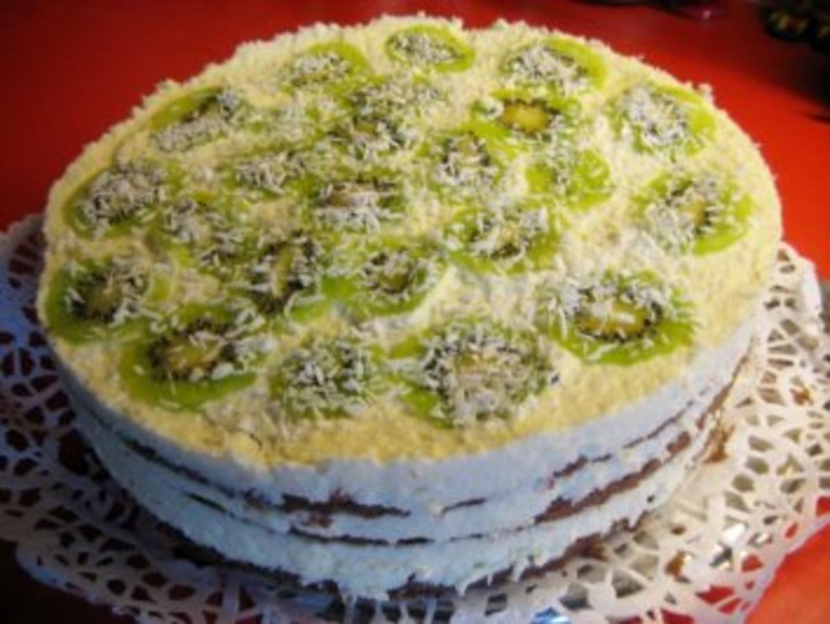 Kiwi - Kokos - Torte - Rezept