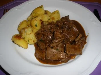 Leber in Rotweinsoße - Rezept - Bild Nr. 2