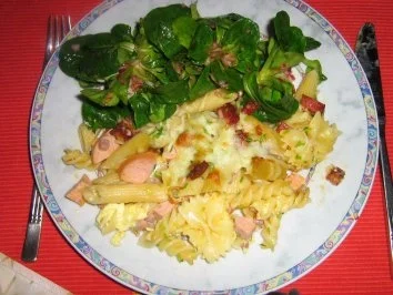 Rezept: Wurst-Nudel-Auflauf Wurst-Nudel-Auflauf - Rezept