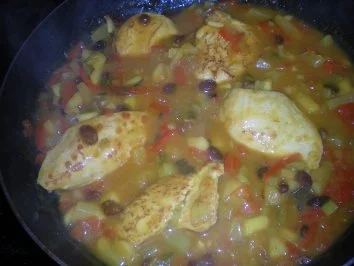 EXOTISCHES- "Hühnchen in Mango- Salsa" - Rezept