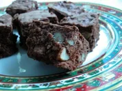 Dessert / Kuchen - Walnuss-Brownies - Rezept