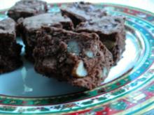 Dessert / Kuchen - Walnuss-Brownies - Rezept