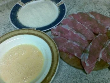 Kalbsrückensteak paniert mit Kohlrabi und Kartoffeln - Rezept - Bild Nr. 3