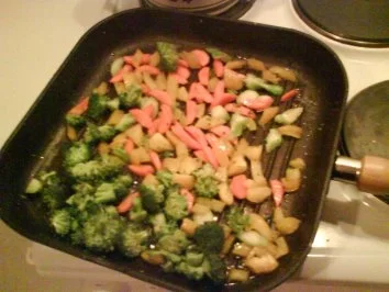 Rezept: Reis: Bratreis mit Wachtelbohnen, Gemüse und Speck Bild Nr. 4 Reis: Bratreis mit Wachtelbohnen, Gemüse und Speck - Rezept - Bild Nr. 4