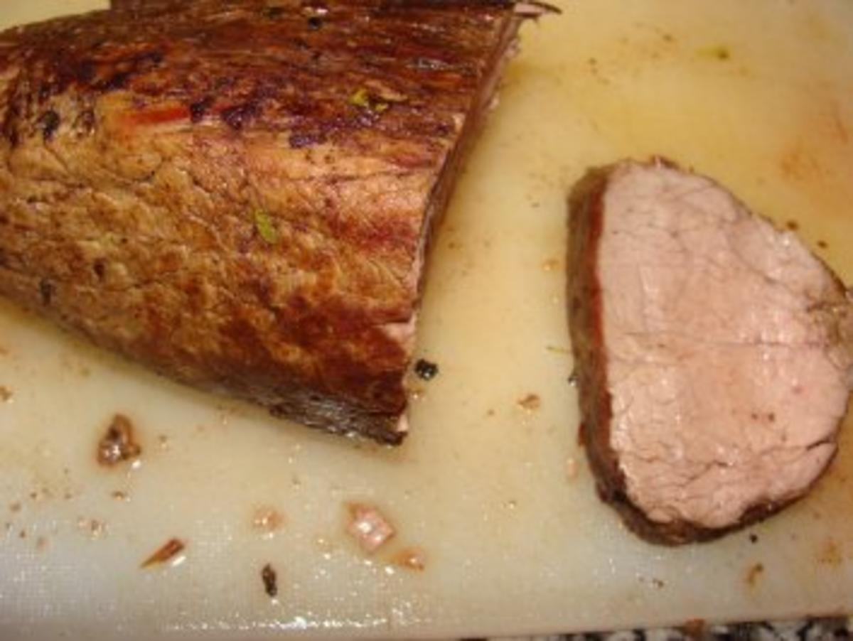 Fleisch - Rinderfilet im Ofen gegart - - Rezept - Bild Nr. 4