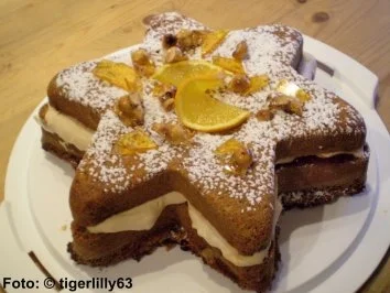 Gefüllter Nuss-Stern - Rezept