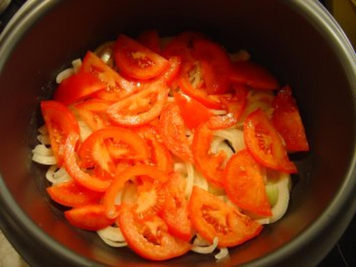 Lachs-Braten vom Schwein mit Käse und Tomaten - Rezept - Bild Nr. 3