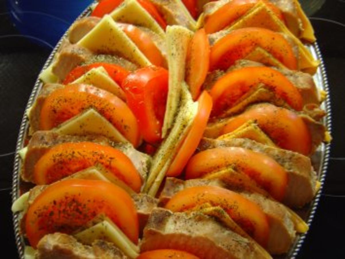 Lachs-Braten vom Schwein mit Käse und Tomaten - Rezept - Bild Nr. 6