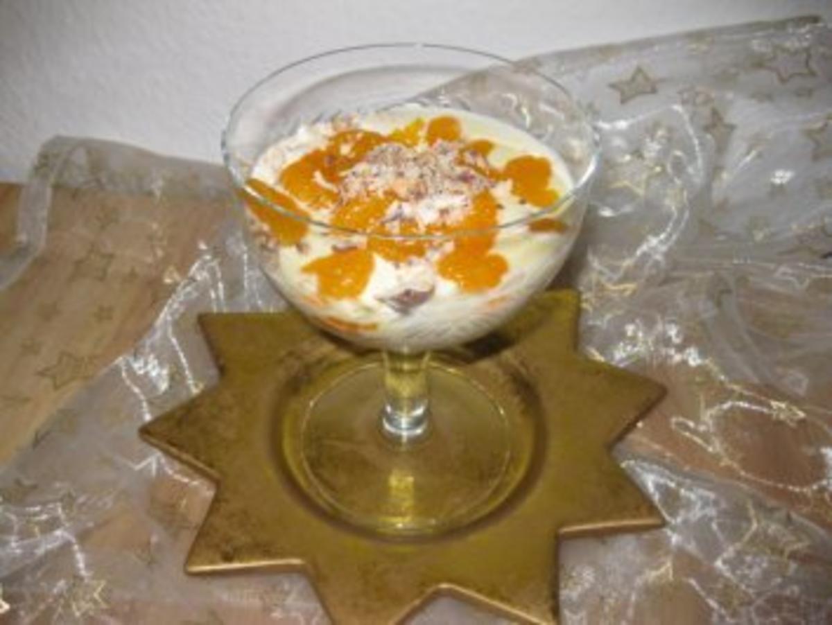 Mandarinen-Joghurt-Kokos/Zimt-Makronen-Schichtspeise.... Bilder sind dabei - Rezept
