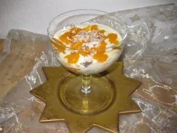 Mandarinen-Joghurt-Kokos/Zimt-Makronen-Schichtspeise.... Bilder sind dabei - Rezept