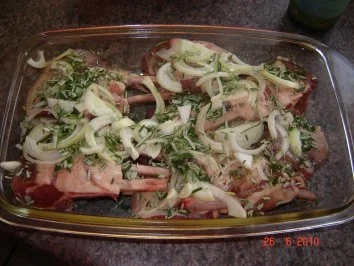 Rezept: Fleisch : Lammkarree in Balsamico-Rosmarin-Marinade Bild Nr. 5 Fleisch : Lammkarree in Balsamico-Rosmarin-Marinade - Rezept - Bild Nr. 5