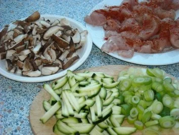 Rezept: Hähnchenpfanne mit Shii-Take-Pilze Bild Nr. 3 Hähnchenpfanne mit Shii-Take-Pilze - Rezept - Bild Nr. 3