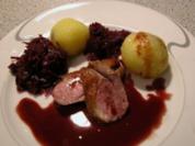 Entenbrust an Rotweinbutter - Rezept