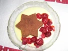 Sternenmousse mit Vanillesauce und Himbeeren - Rezept
