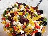 Rote Bohnen - Schafskäse - Salat - Rezept