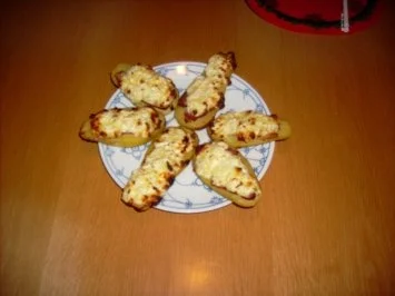 Snack...Überbackene Kartoffeln - Rezept