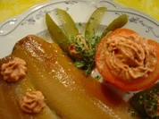 Für das Silvester-Bufett....Brados = Lachshering-Filet geräuchert und gesalzen mit feiner Creme - Rezept