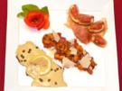 Tris di Antipasti – Carpaccio mit Pfifferlingen, Vitello Tonnato, Schinken mit Feige - Rezept