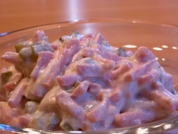 Mortadella Fleischsalat - Rezept