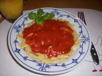 Rezept: Pastasoße...Null-Punkte-Tomatensosse Pastasoße...Null-Punkte-Tomatensosse - Rezept