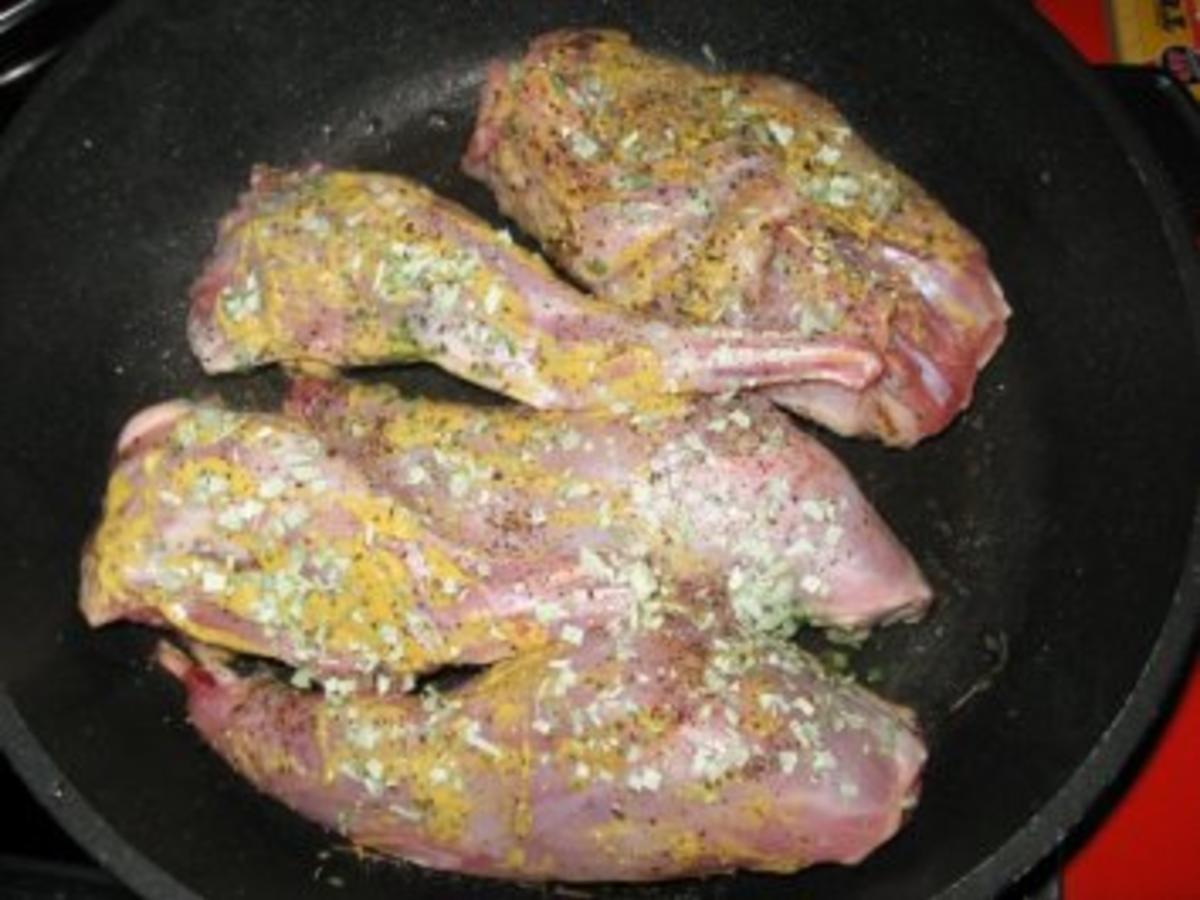 Kaninchen in Senf- Estragonsoße - einfach - 75 kcal/100g