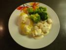 Lachs mit Kräuterfrischkäse-Soße - Rezept