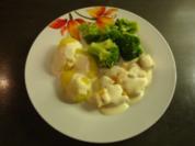 Lachs mit Kräuterfrischkäse-Soße - Rezept