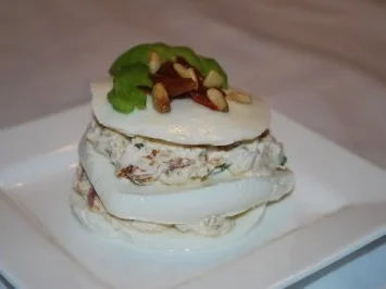 Mozzarellaturm mit Capresecreme - Rezept