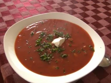 Tomatensuppe scharf und lecker - Rezept