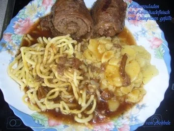 Beilage: Rinderrouladen mit Rinderhack und Steinpilzen - einfach - von ...