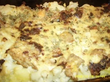 Rezept: Blumenkohl - Frikadellen - Auflauf Blumenkohl - Frikadellen - Auflauf - Rezept