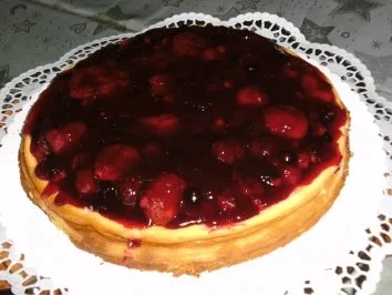Rezept: Käsekuchen ohne Boden mit roten Früchten Bild Nr. 2 Käsekuchen ohne Boden mit roten Früchten - Rezept - Bild Nr. 2