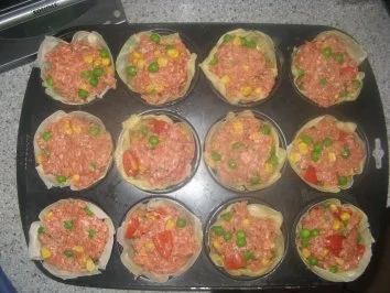 Bunte Hack-Muffins - Rezept - Bild Nr. 3