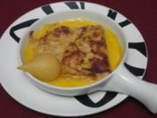 Crepes mit Haselnussfüllung und Birnenmousse - Rezept