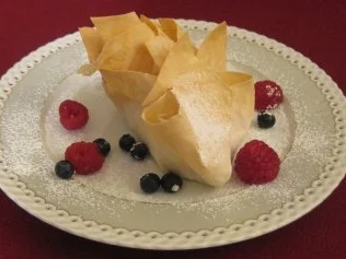 Topfen in Teigblättern - Rezept