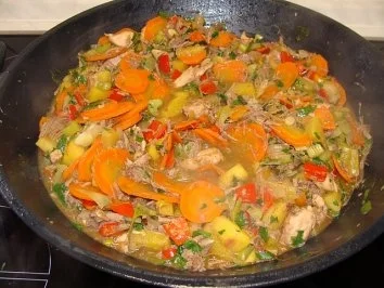 Rezept: Wok süß-sauer mit Entenfleisch Wok süß-sauer mit Entenfleisch - Rezept