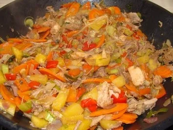 Rezept: Wok süß-sauer mit Entenfleisch Bild Nr. 2 Wok süß-sauer mit Entenfleisch - Rezept - Bild Nr. 2