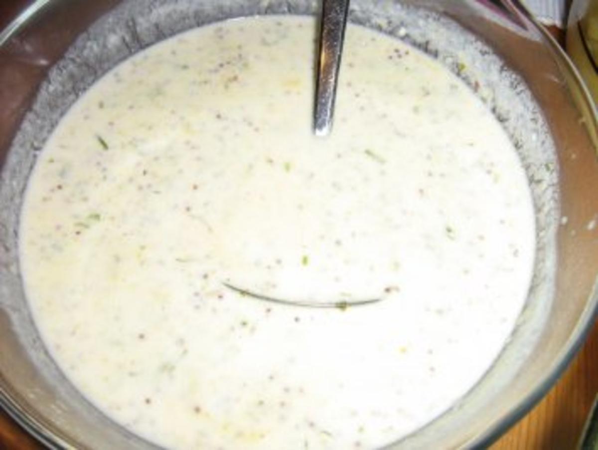 Pangasiusfilet mit Butter-Fenchel-Kartoffeln mit Kräuter-Senf-Sauce - Rezept - Bild Nr. 7