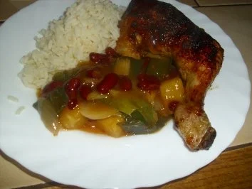 Hähnchenkeulen "Barbados" - Rezept