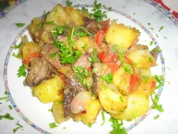 Filetstreifen mit Bratkartoffeln - Rezept