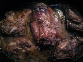 ** festliche Anlässe ** hausgebeiztes Kaninchen mit Rotkohl und Klößen - Rezept - Bild Nr. 4