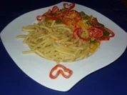 Buntes Sahne-Gemüse mit Nudeln - Rezept