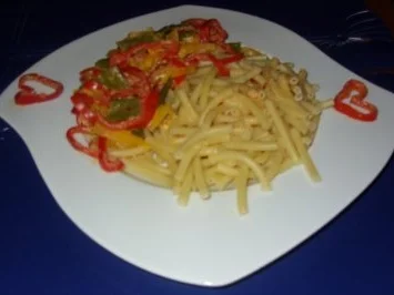 Buntes Sahne-Gemüse mit Nudeln - Rezept - Bild Nr. 7