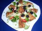 Fruchtiger Feldsalat mit panierten Schnitzelchen - Rezept
